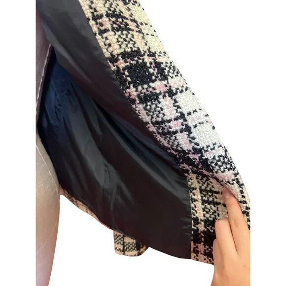 Vintage  Collection by Harvé Benard Authentic Blazer Plaid Pink White Black Jack - Picture 5 of 8